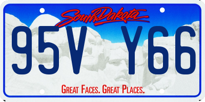 SD license plate 95VY66