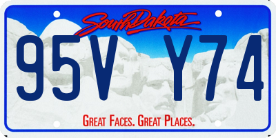 SD license plate 95VY74