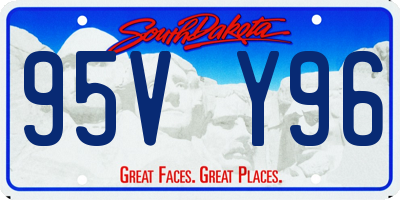SD license plate 95VY96