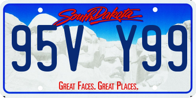 SD license plate 95VY99