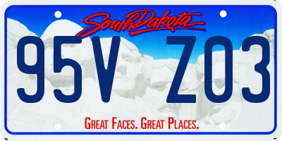 SD license plate 95VZ03