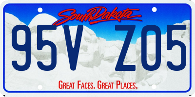 SD license plate 95VZ05
