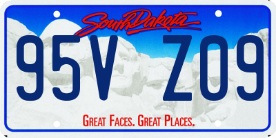 SD license plate 95VZ09