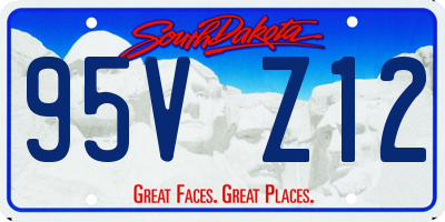 SD license plate 95VZ12
