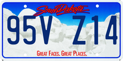 SD license plate 95VZ14
