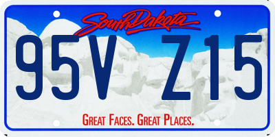 SD license plate 95VZ15
