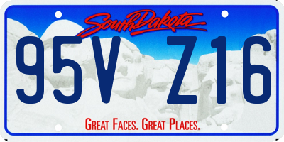 SD license plate 95VZ16