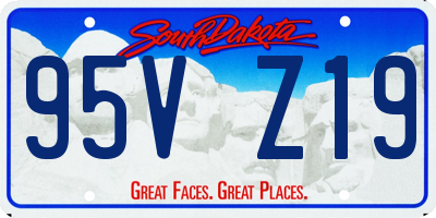 SD license plate 95VZ19