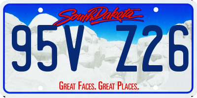 SD license plate 95VZ26