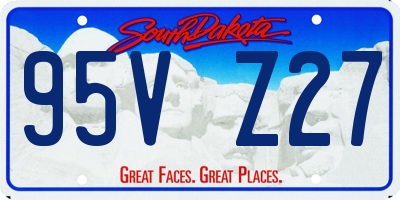 SD license plate 95VZ27