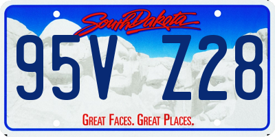 SD license plate 95VZ28