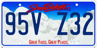 SD license plate 95VZ32