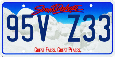 SD license plate 95VZ33