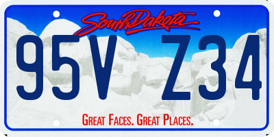 SD license plate 95VZ34