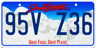 SD license plate 95VZ36