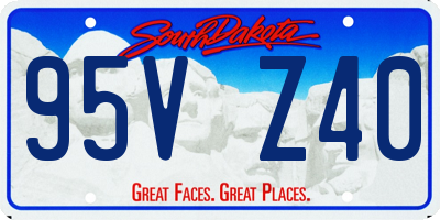 SD license plate 95VZ40