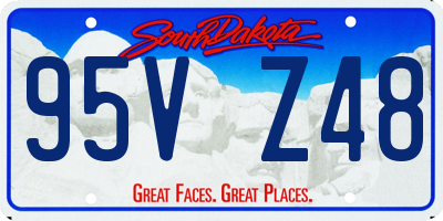 SD license plate 95VZ48