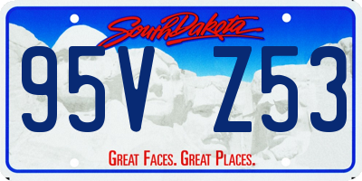 SD license plate 95VZ53