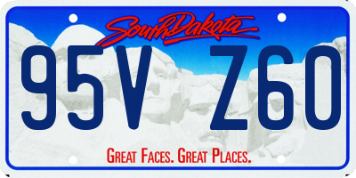 SD license plate 95VZ60