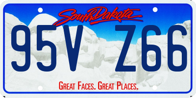 SD license plate 95VZ66