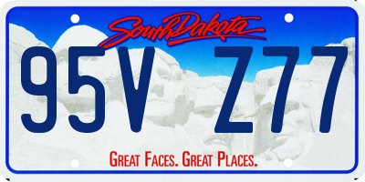 SD license plate 95VZ77