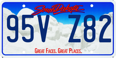 SD license plate 95VZ82