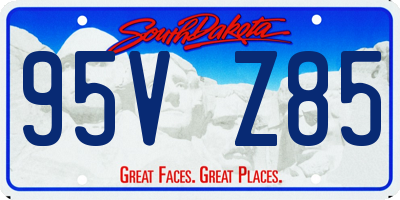 SD license plate 95VZ85