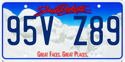 SD license plate 95VZ89