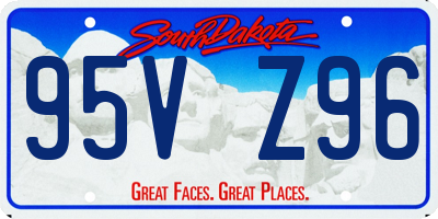 SD license plate 95VZ96