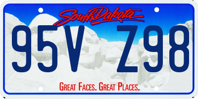 SD license plate 95VZ98
