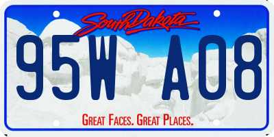 SD license plate 95WA08