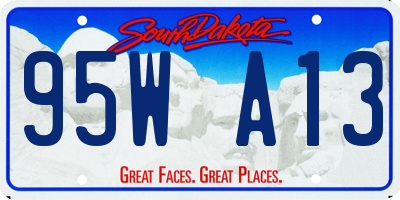 SD license plate 95WA13