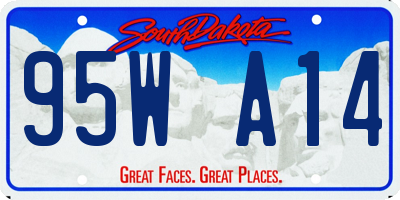 SD license plate 95WA14