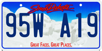 SD license plate 95WA19