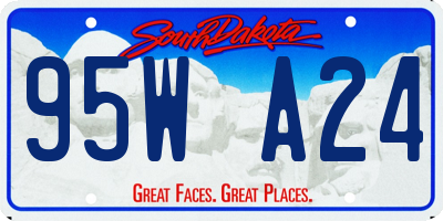 SD license plate 95WA24