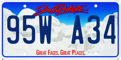 SD license plate 95WA34