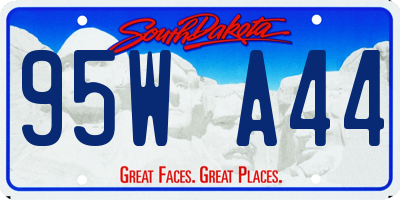 SD license plate 95WA44