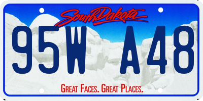 SD license plate 95WA48