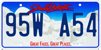SD license plate 95WA54