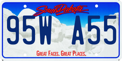 SD license plate 95WA55