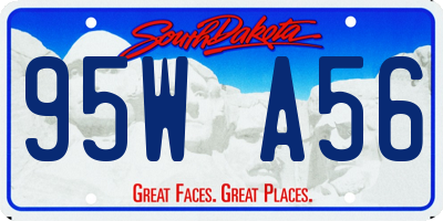 SD license plate 95WA56