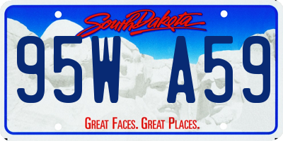 SD license plate 95WA59