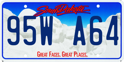 SD license plate 95WA64