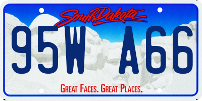 SD license plate 95WA66