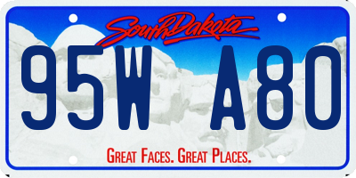 SD license plate 95WA80