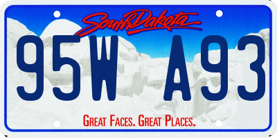 SD license plate 95WA93