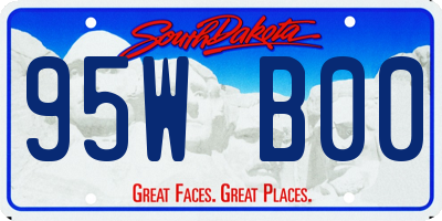 SD license plate 95WB00