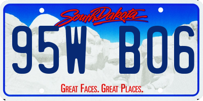 SD license plate 95WB06