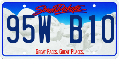 SD license plate 95WB10