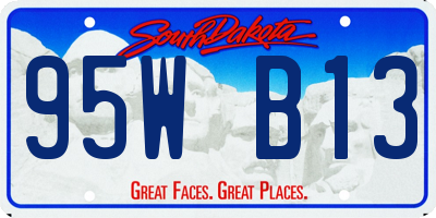 SD license plate 95WB13